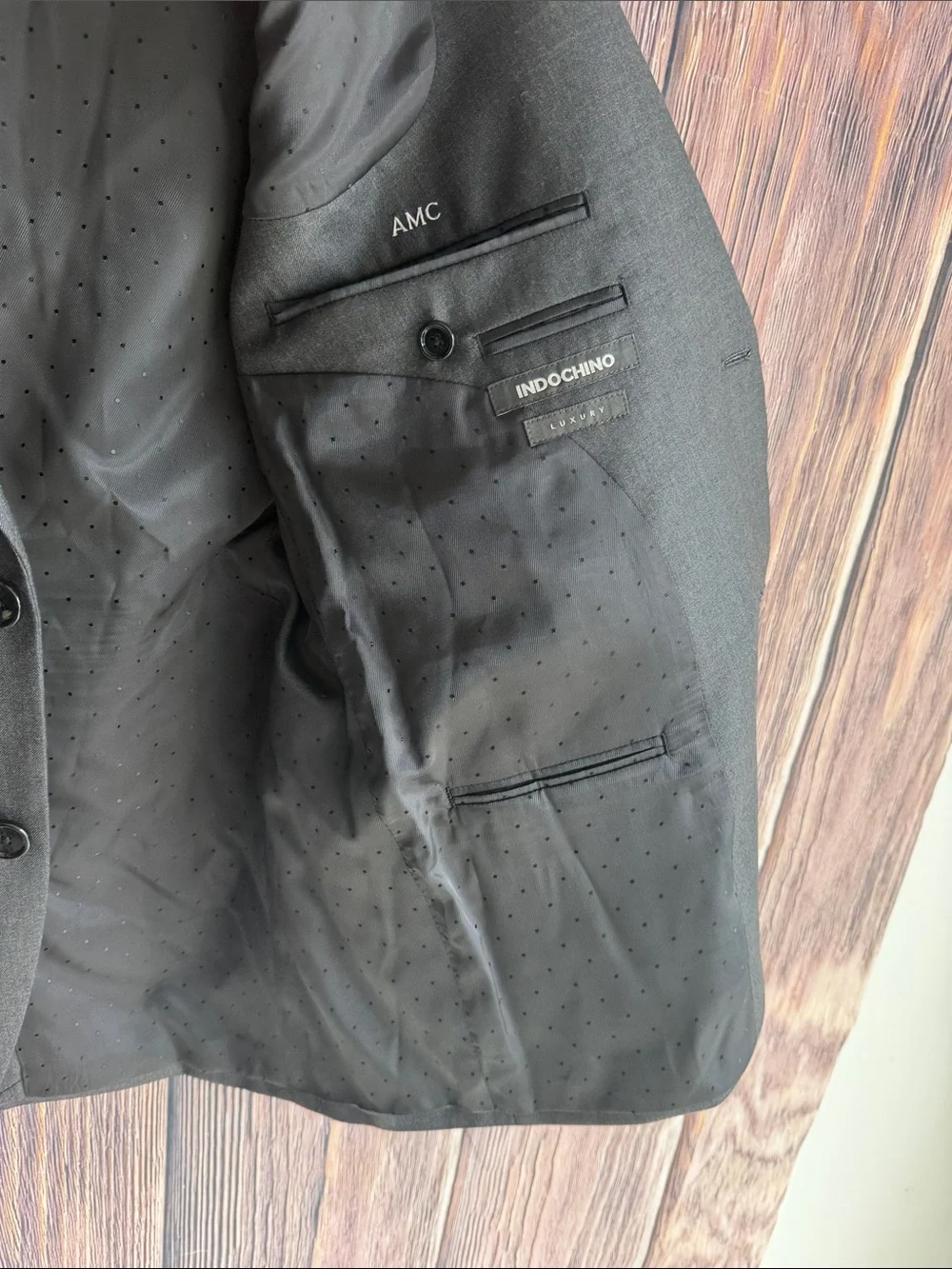 Indochino 100% Wool Sport Coat Blazer Gray Custom size 38-40